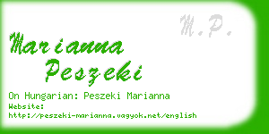 marianna peszeki business card